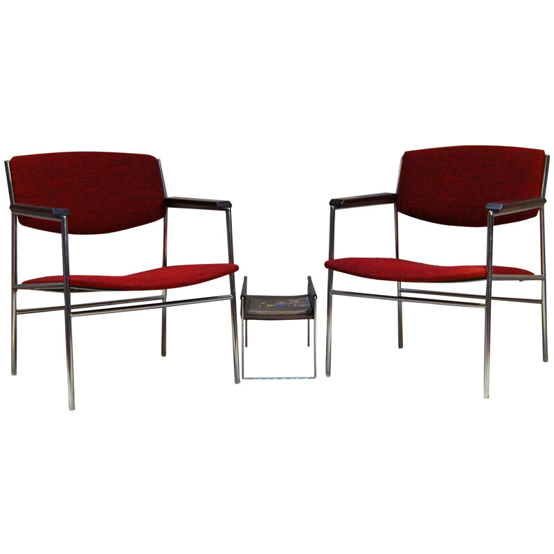 Pair of vintage chairs, Gijs VAN DER SLUIS - 1960s