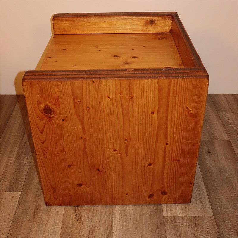 Vintage bedside or side table in pine 1960s