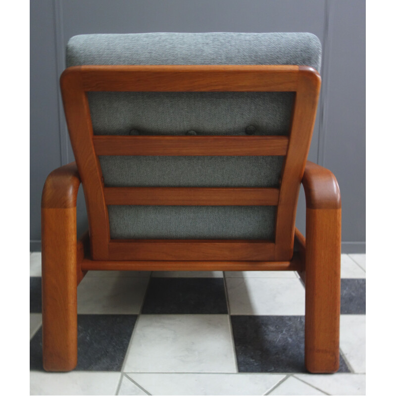 Vintage Teak and Gray relax chair by Dyrlund, Denmark 1970s