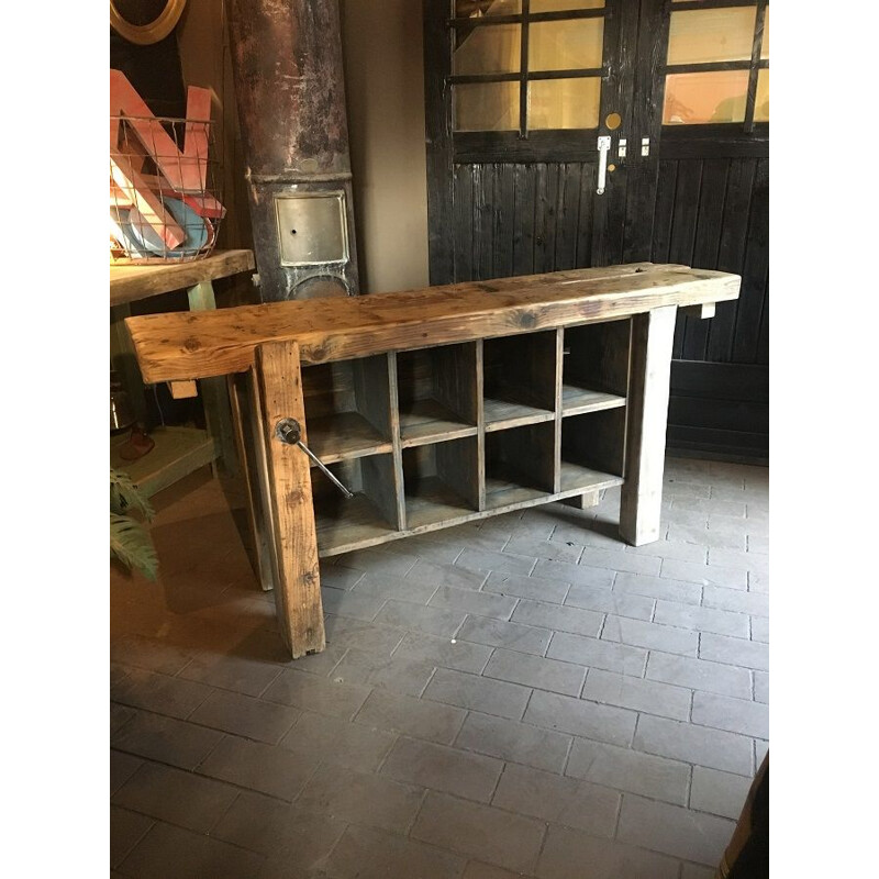 Vintage workbench with locker 1950s