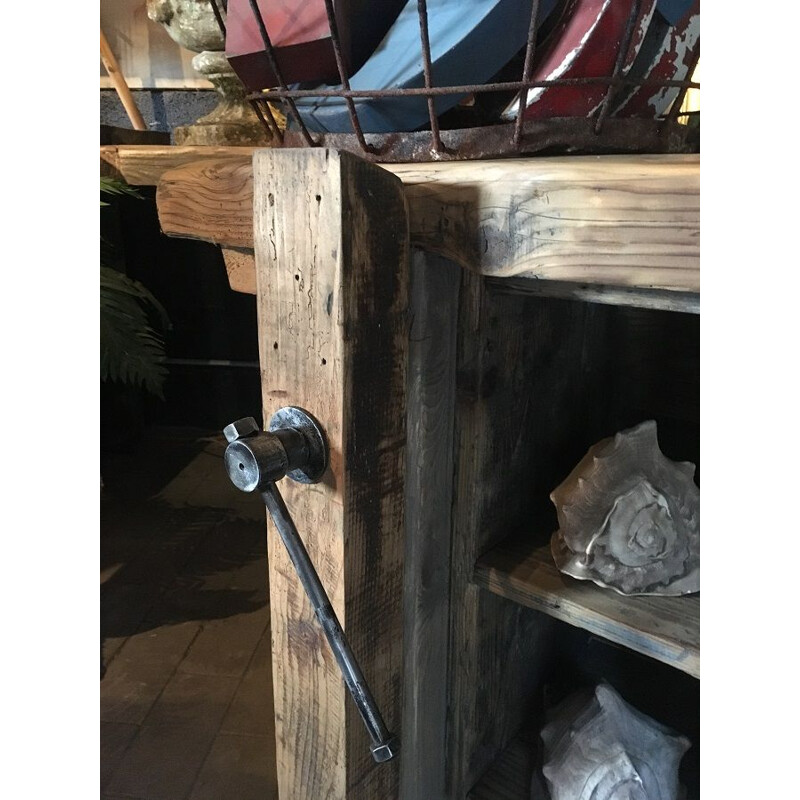 Vintage workbench with locker 1950s