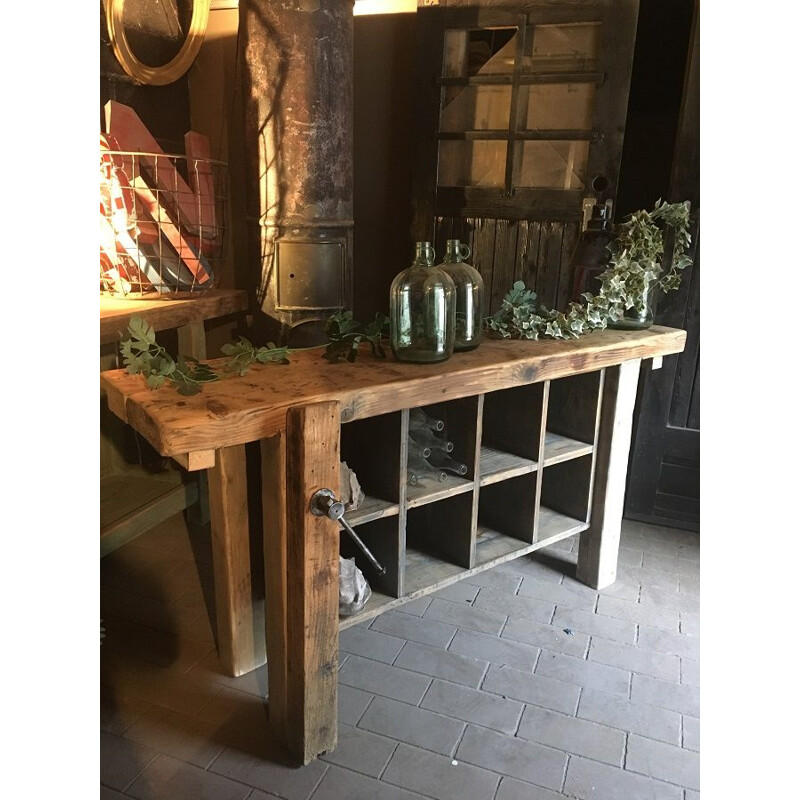 Vintage workbench with locker 1950s