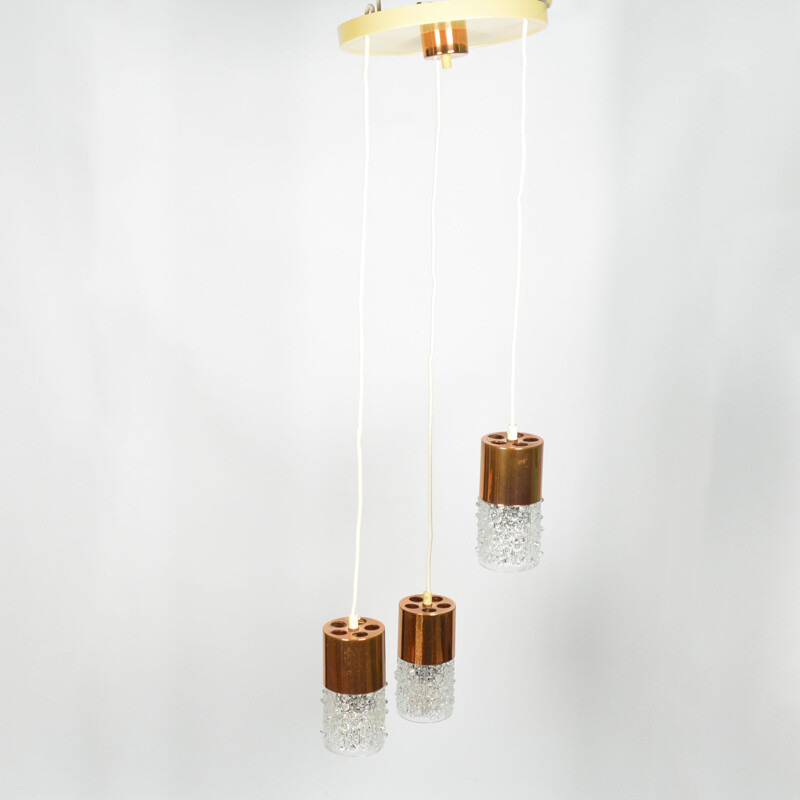 Vintage Cascade chandelier modern VEB Narva Leuchten, Germany 1970