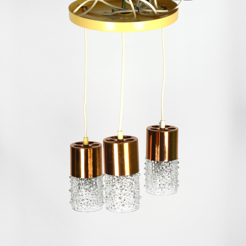 Vintage Cascade chandelier modern VEB Narva Leuchten, Germany 1970