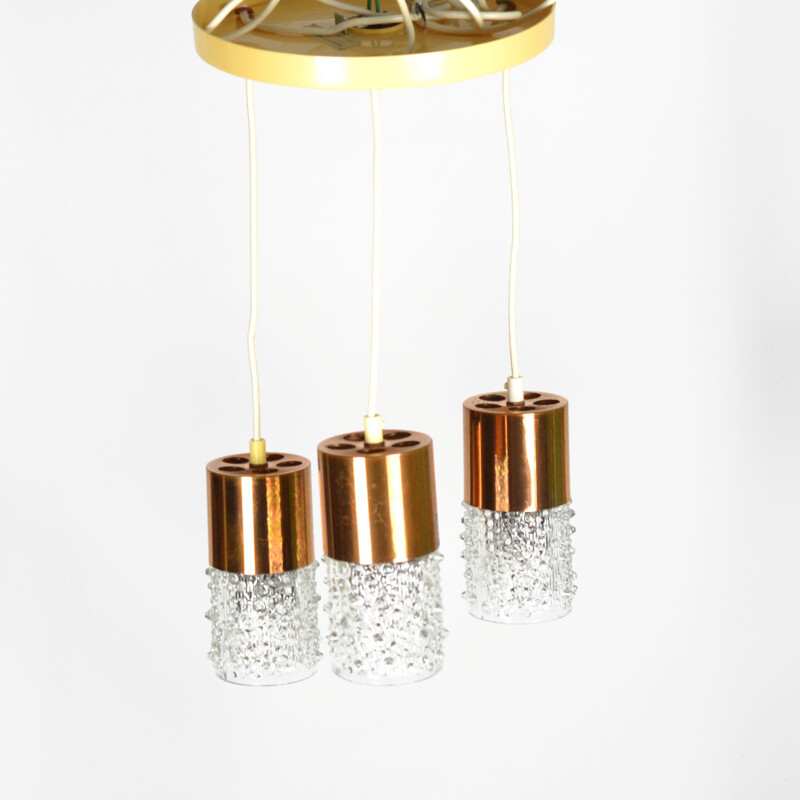 Vintage Cascade chandelier modern VEB Narva Leuchten, Germany 1970