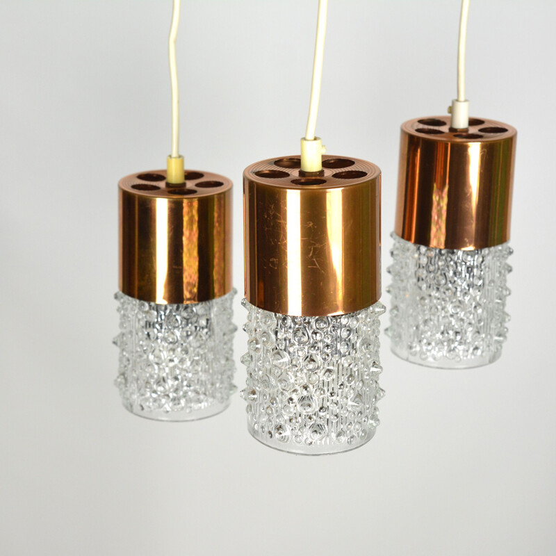 Vintage Cascade chandelier modern VEB Narva Leuchten, Germany 1970