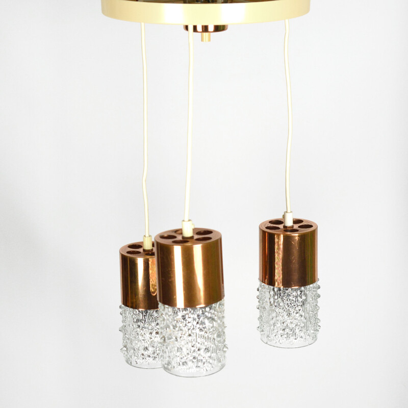 Vintage Cascade chandelier modern VEB Narva Leuchten, Germany 1970