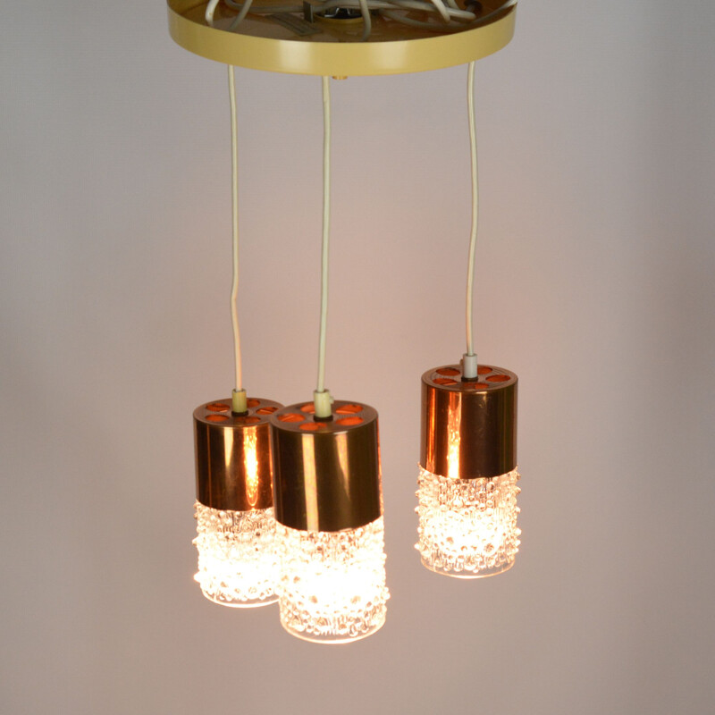 Vintage Cascade chandelier modern VEB Narva Leuchten, Germany 1970