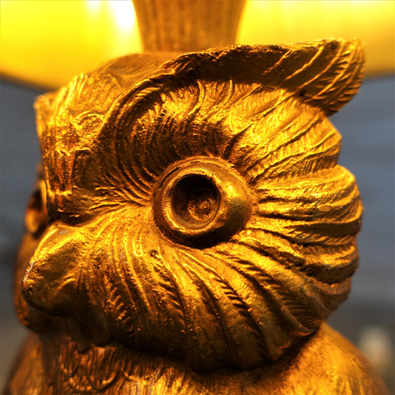 Vintage owl lamp by Deknudt 1970s