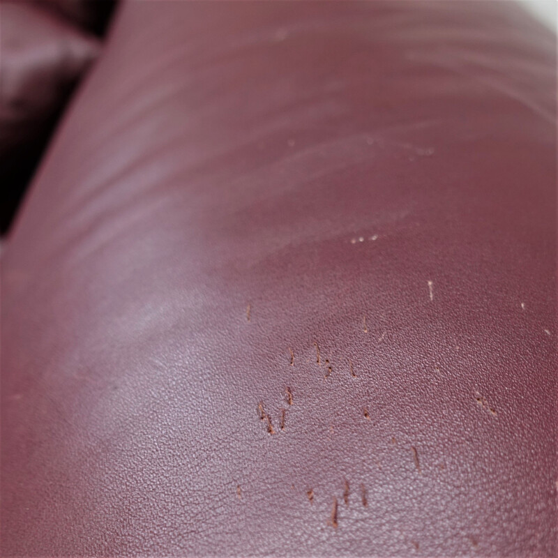 Vintage Durlet oxblood modular sofa