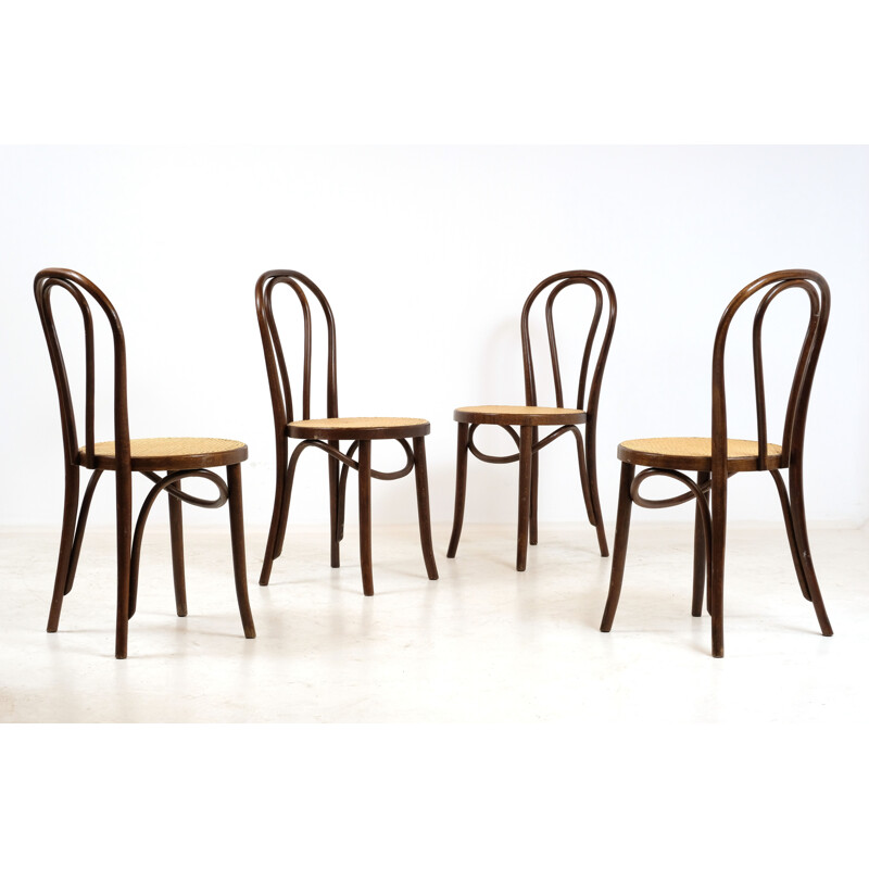 Lot of 4 vintage chairs by Michael Thonet for ZPM Radomsko 1970s