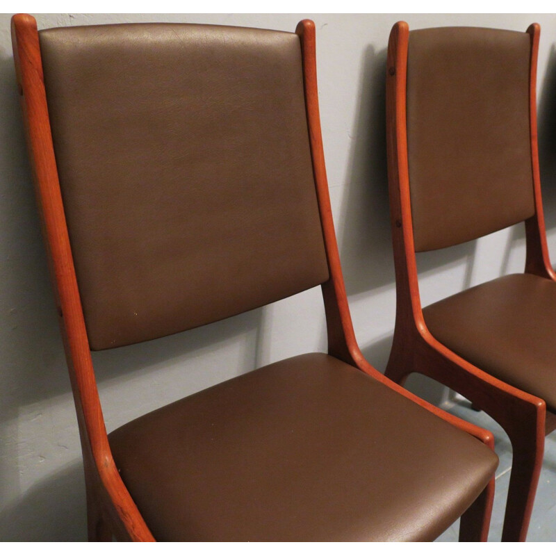 Ein Paar Vintage-Stühle aus Teakholz und Leder von KS Mobler für Korup Stolefabrik, Dänemark 1960