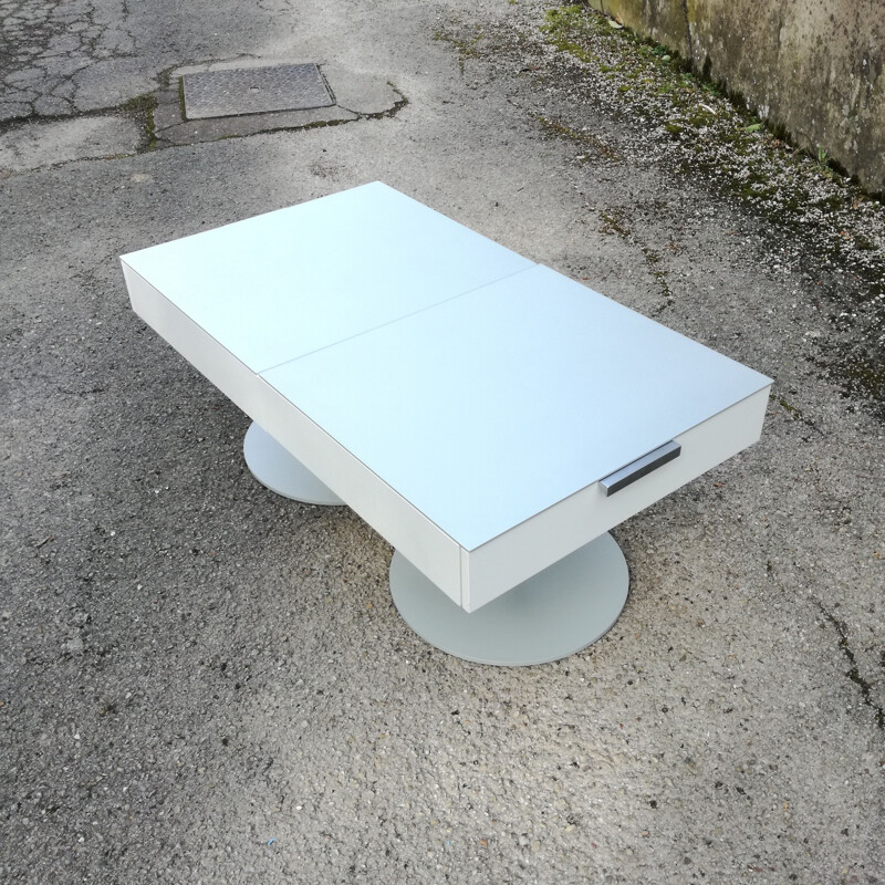 Pair of vintage side tables in laminated wood