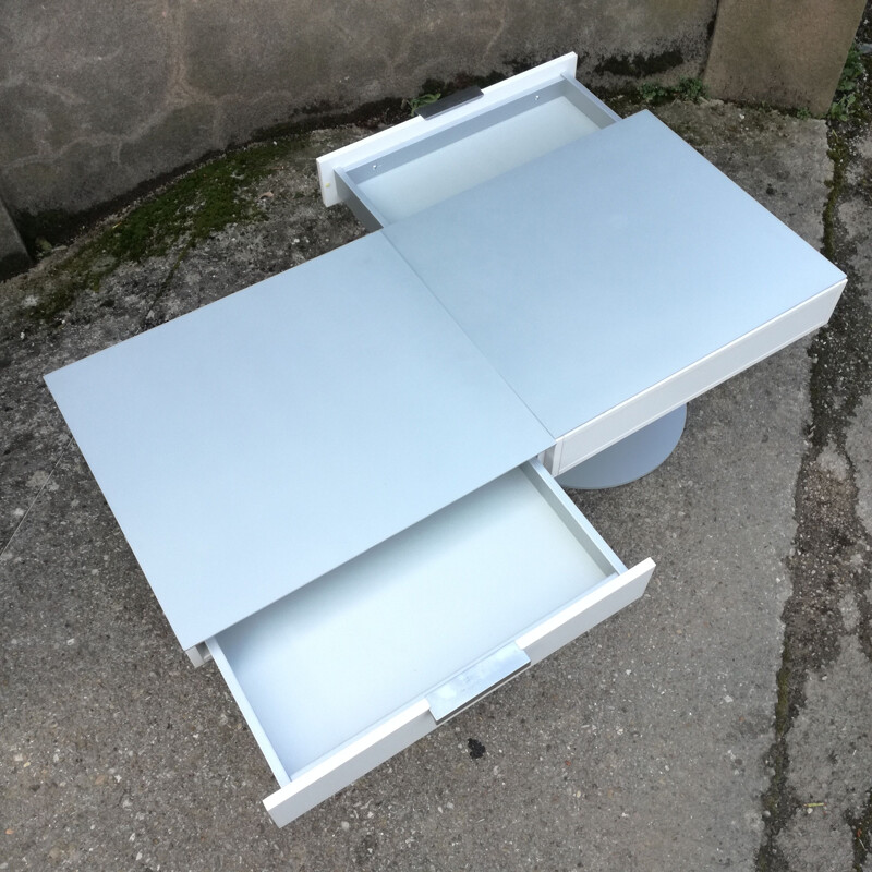 Pair of vintage side tables in laminated wood