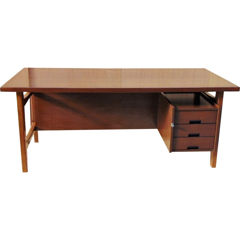 Vintage desk wood Schirolli 1970s