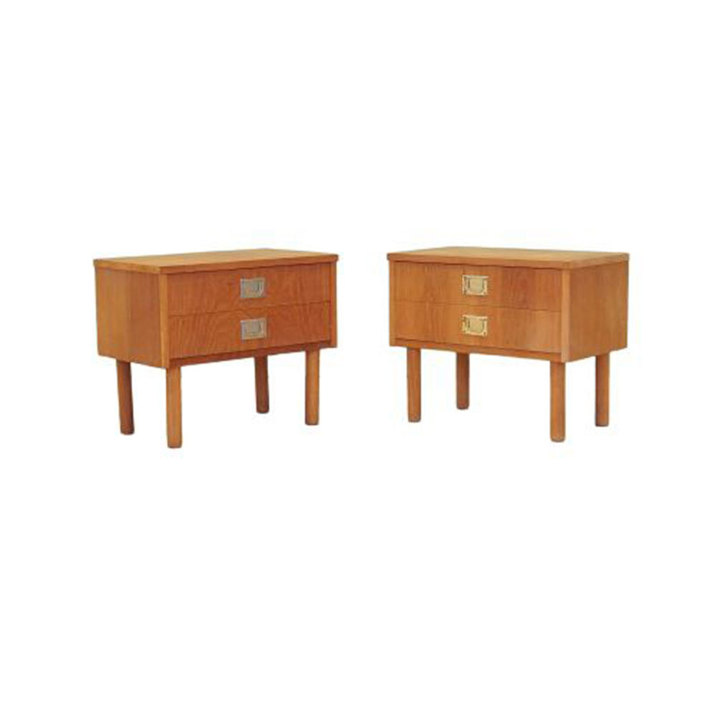 Paire de tables de chevet vintage, Danemark 1970