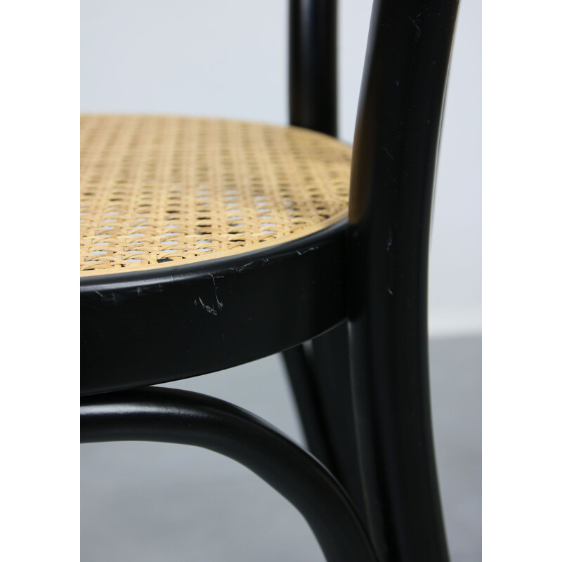 Paar vintage N218 zwarte stoelen van Michael Thone