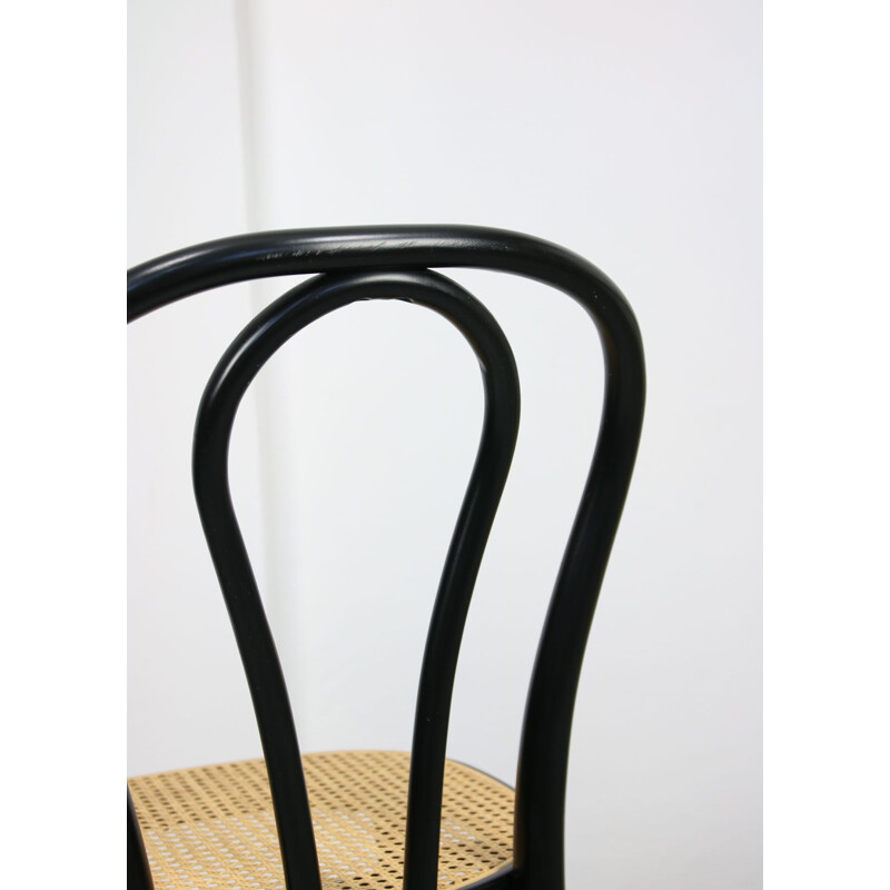 Pair of vintage N218 black chairs by Michael Thone