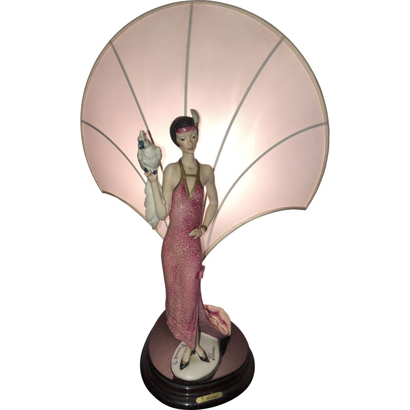 Vintage lamp from Monte Florence by Giuseppe Armani  art deco 1987s