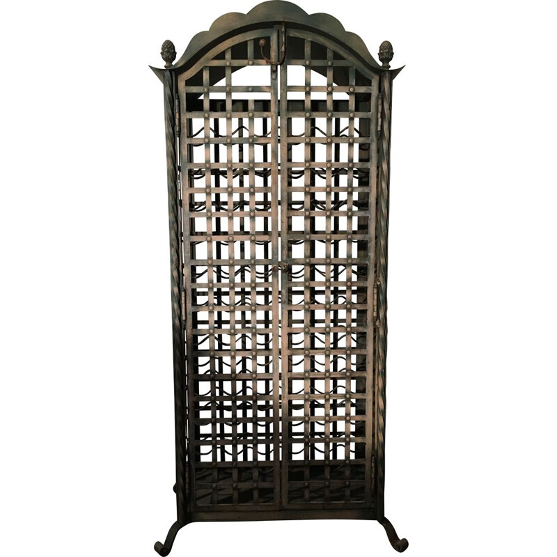 Vintage Wrought iron wine cabinet