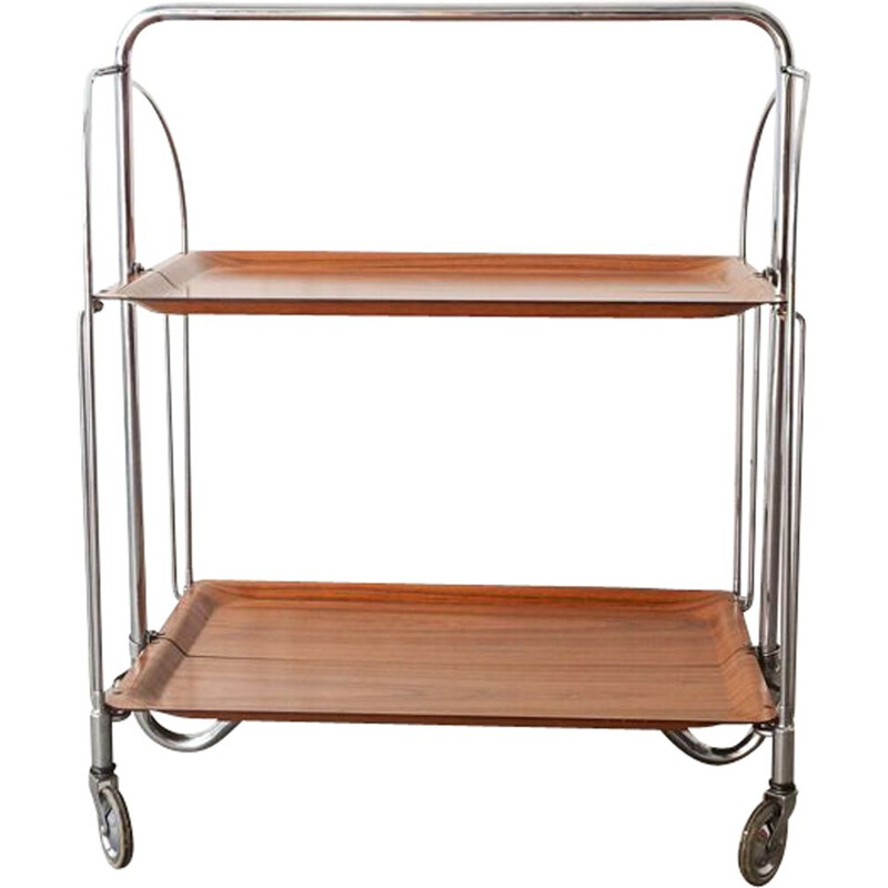 Vintage Foldable Serving Trolley from Bremshey Solingen, Germany 1960s