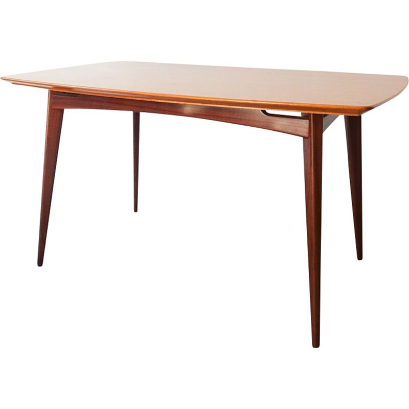 Vintage Agba Wood Nilva Dining Table by José Espinho for Móveis Olaio, Portugal 1960s