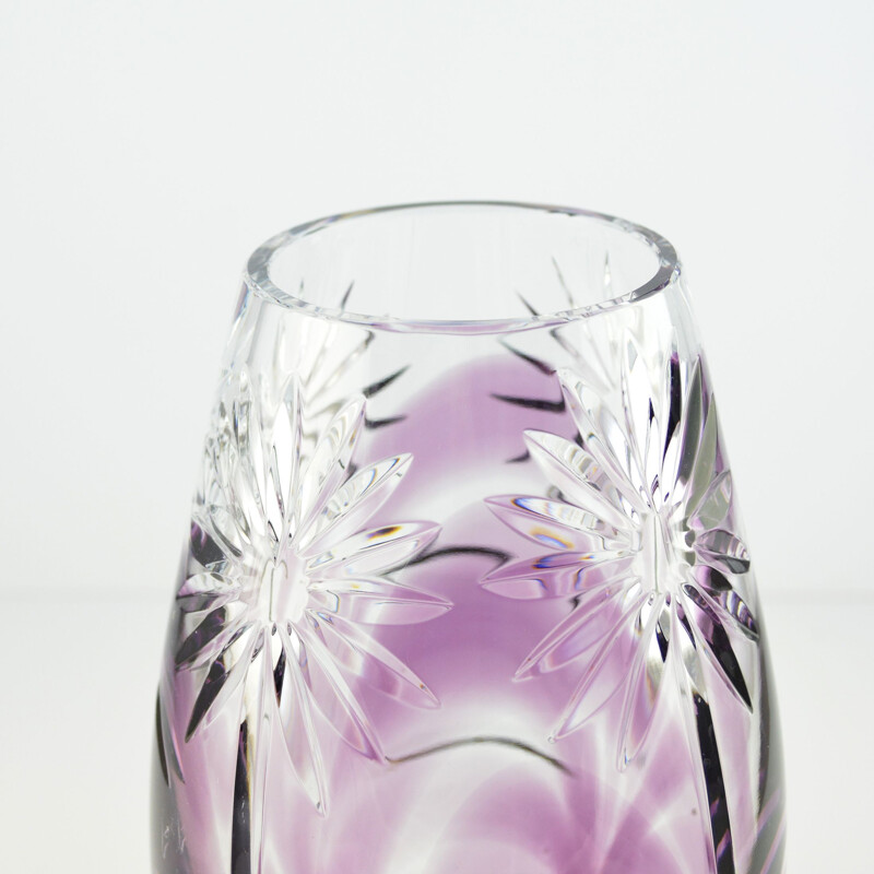 Vintage Crystal vase by M. Słaboń-Kapa & HSG Zawiercie, Poland 1980s