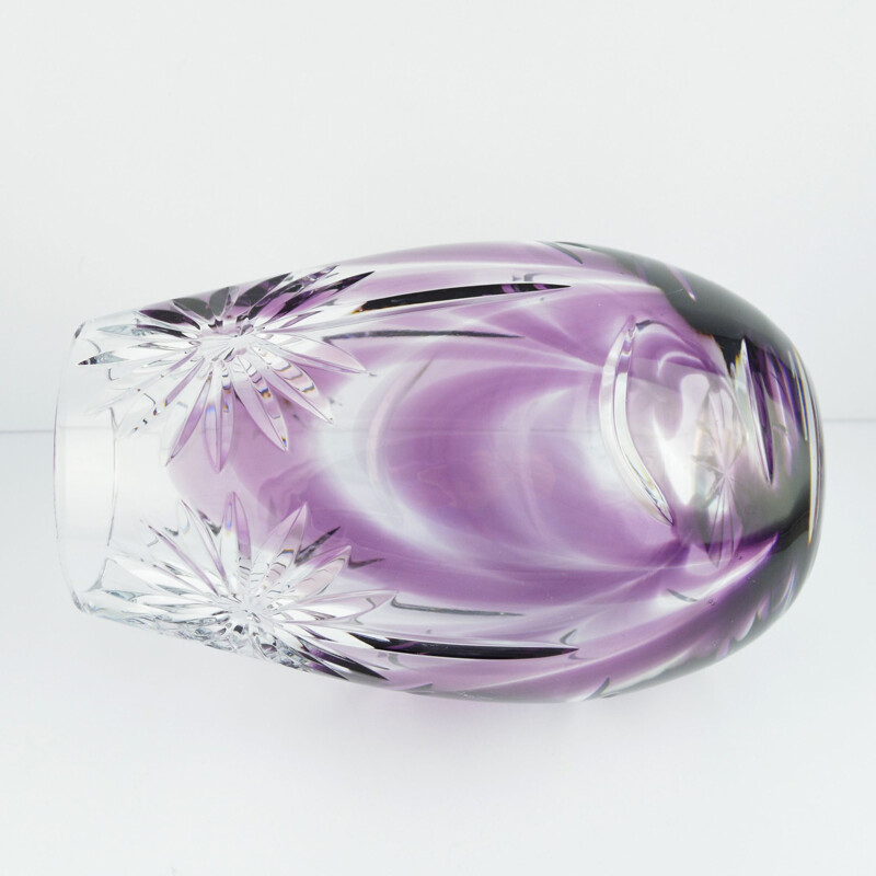 Vintage Crystal vase by M. Słaboń-Kapa & HSG Zawiercie, Poland 1980s