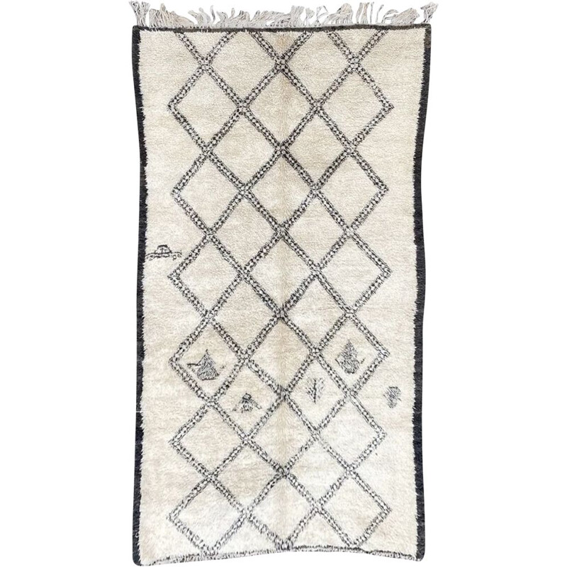Vintage Berber-Teppich aus gewebter Wolle von Beni Ourain