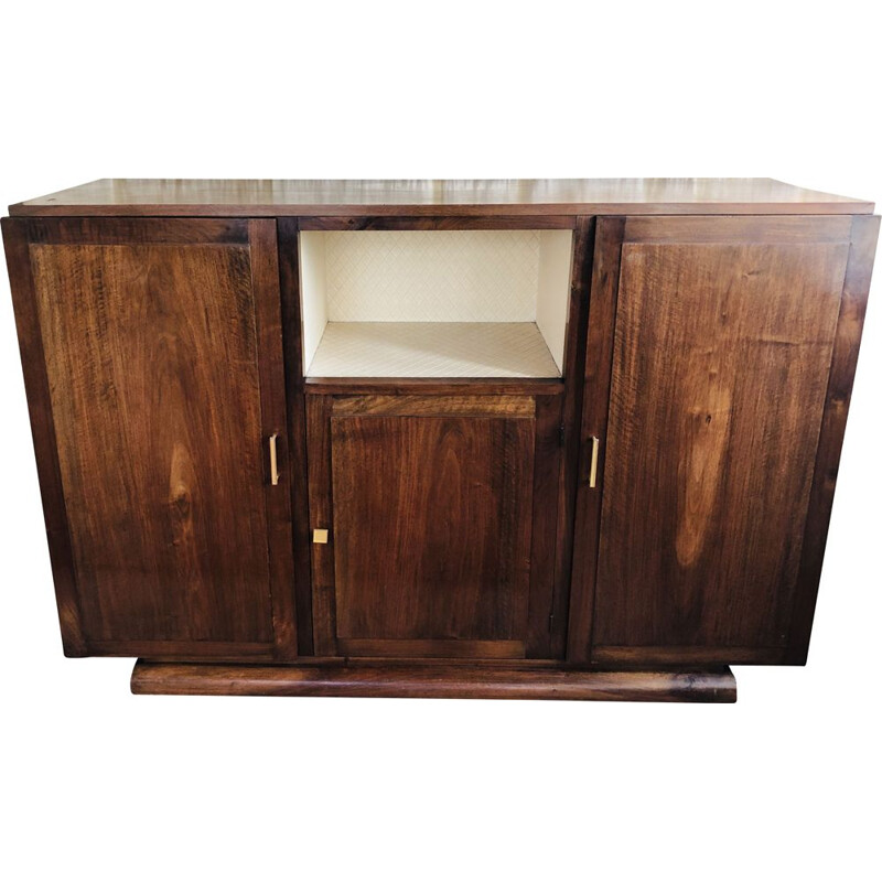 Vintage walnut art deco sideboard 1950s