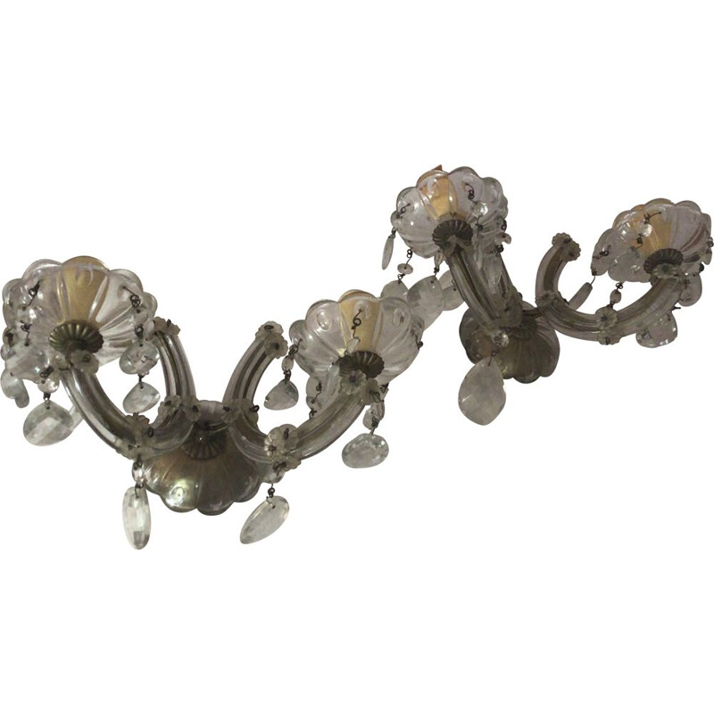 Pair of vintage murano glass wall lights 