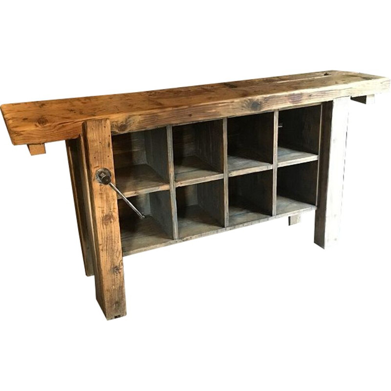 Vintage workbench with locker 1950s