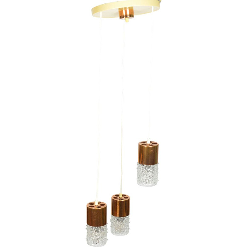 Vintage Cascade chandelier modern VEB Narva Leuchten, Germany 1970