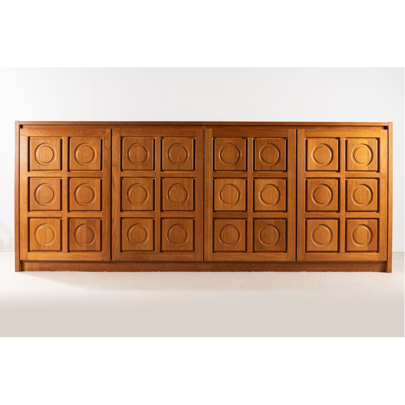 Vintage brutalist sideboard De Coene, Belgium 1970s