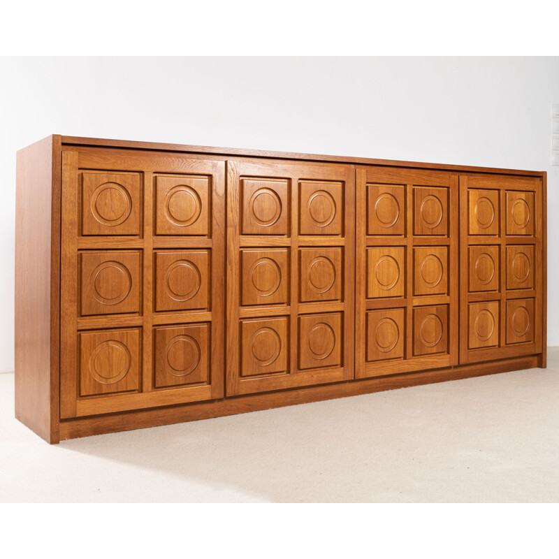 Vintage brutalist sideboard De Coene, Belgium 1970s