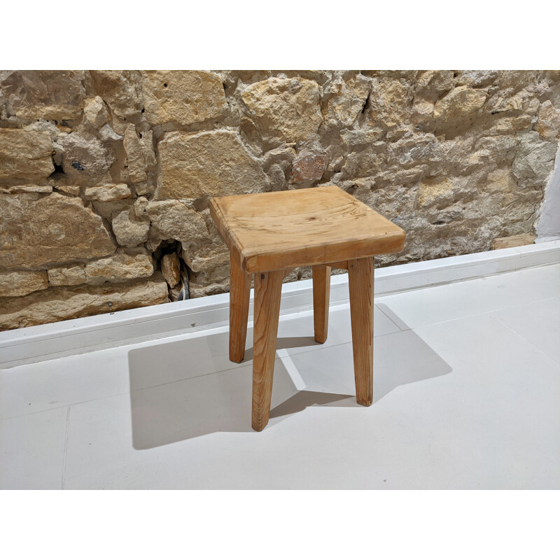 Vintage stool by Christian Durupt for Méribel 1960s