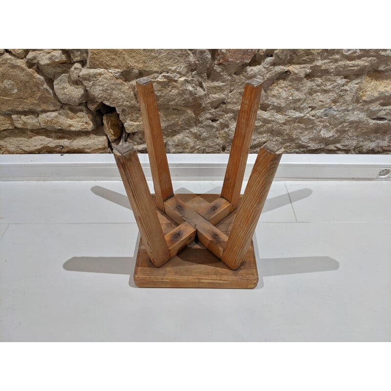 Tabouret vintage de Christian Durupt pour Méribel 1960