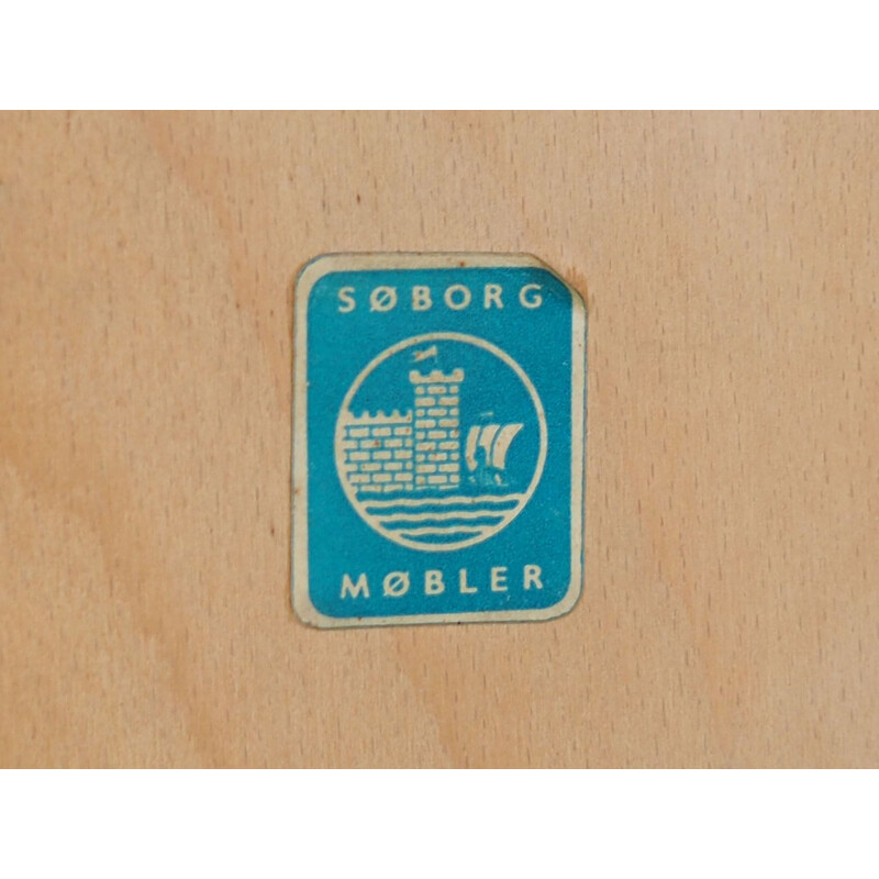 Armoire vintage en teck de Borge Mogensen et Soborg Mobler, Danemark 1960