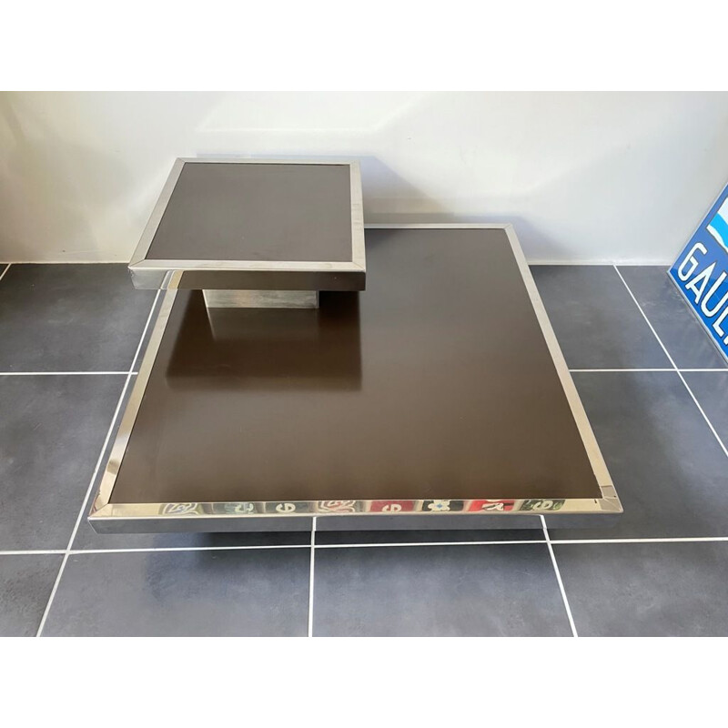 Vintage coffee table with 2 tops 1970s