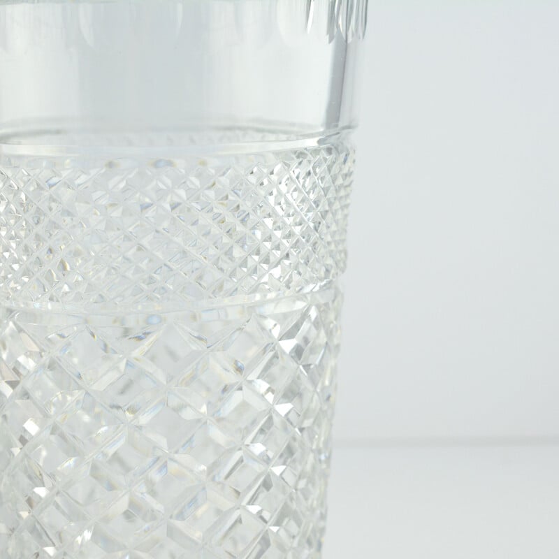 Vintage Crystal vase from Huta Szkła Hortensja & Piotrków Trybunalski, Poland 1970s