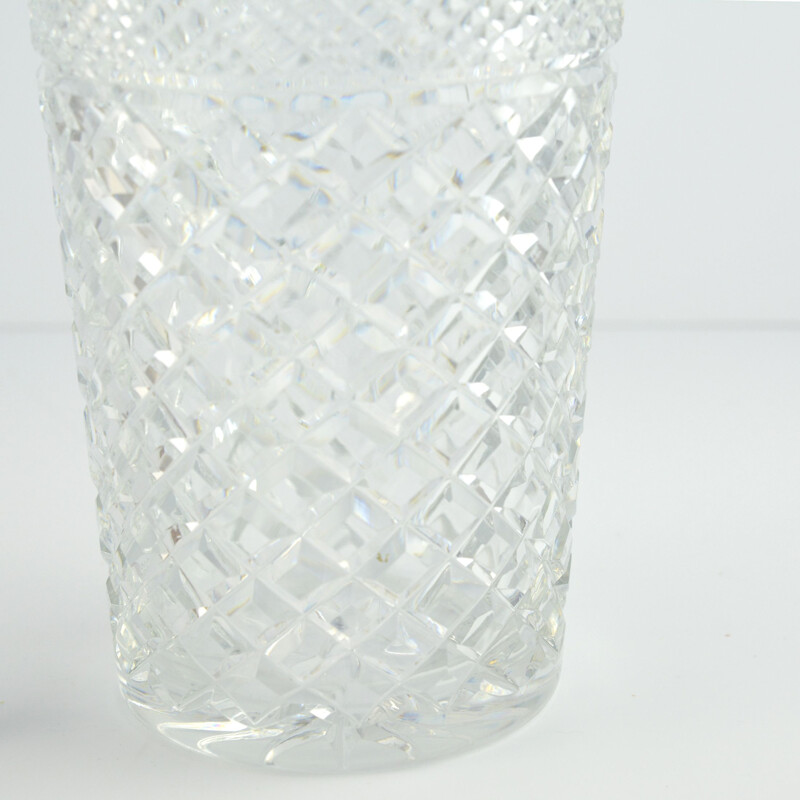 Vintage Crystal vase from Huta Szkła Hortensja & Piotrków Trybunalski, Poland 1970s