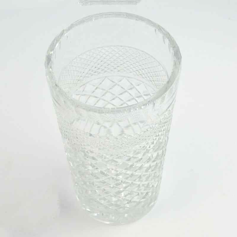 Vintage Crystal vase from Huta Szkła Hortensja & Piotrków Trybunalski, Poland 1970s