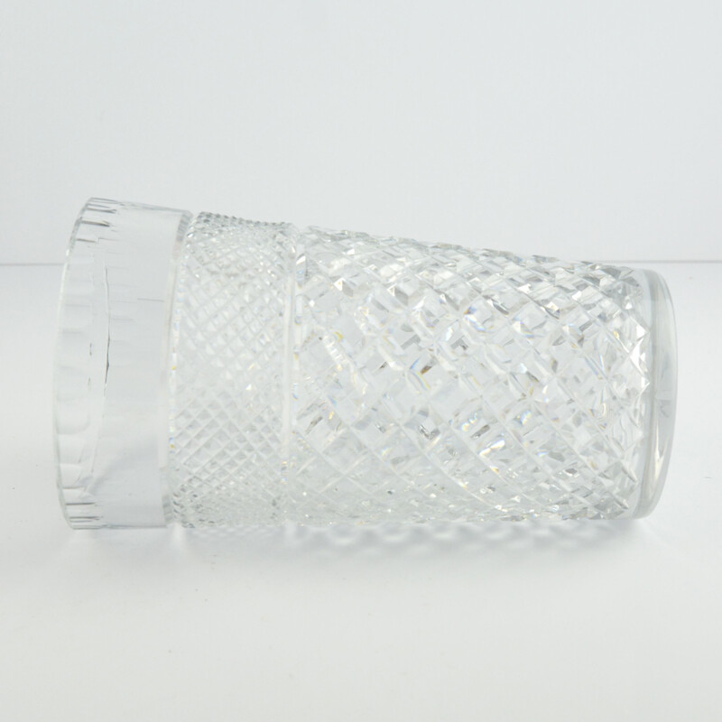 Vintage Crystal vase from Huta Szkła Hortensja & Piotrków Trybunalski, Poland 1970s