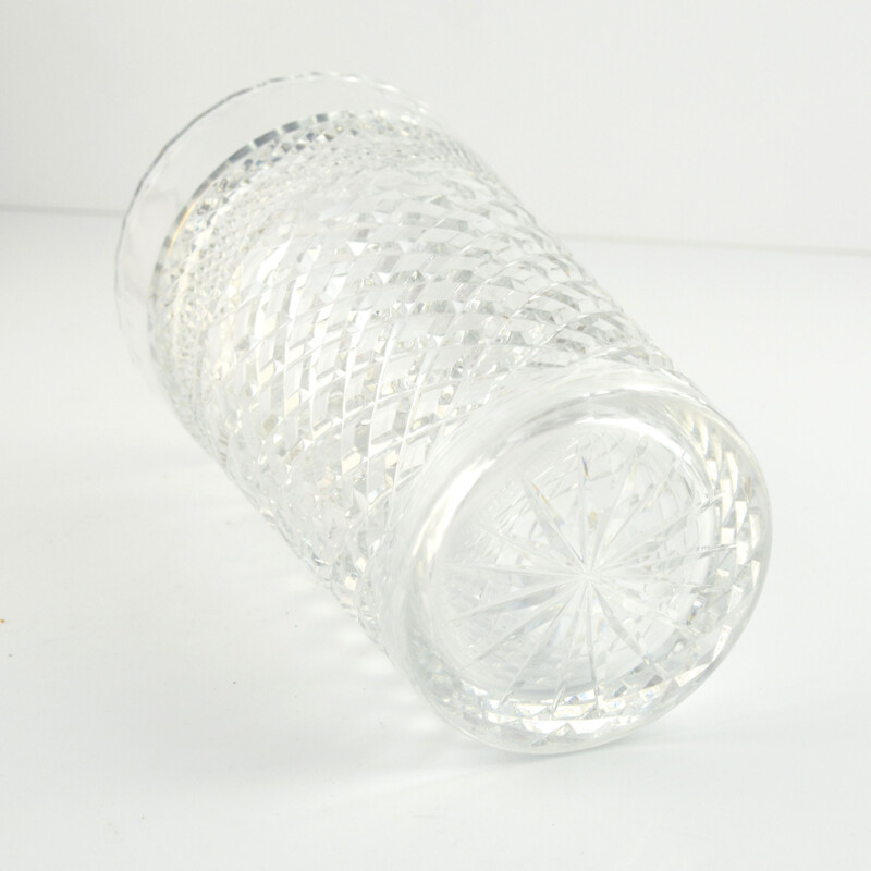 Vintage Crystal vase from Huta Szkła Hortensja & Piotrków Trybunalski, Poland 1970s