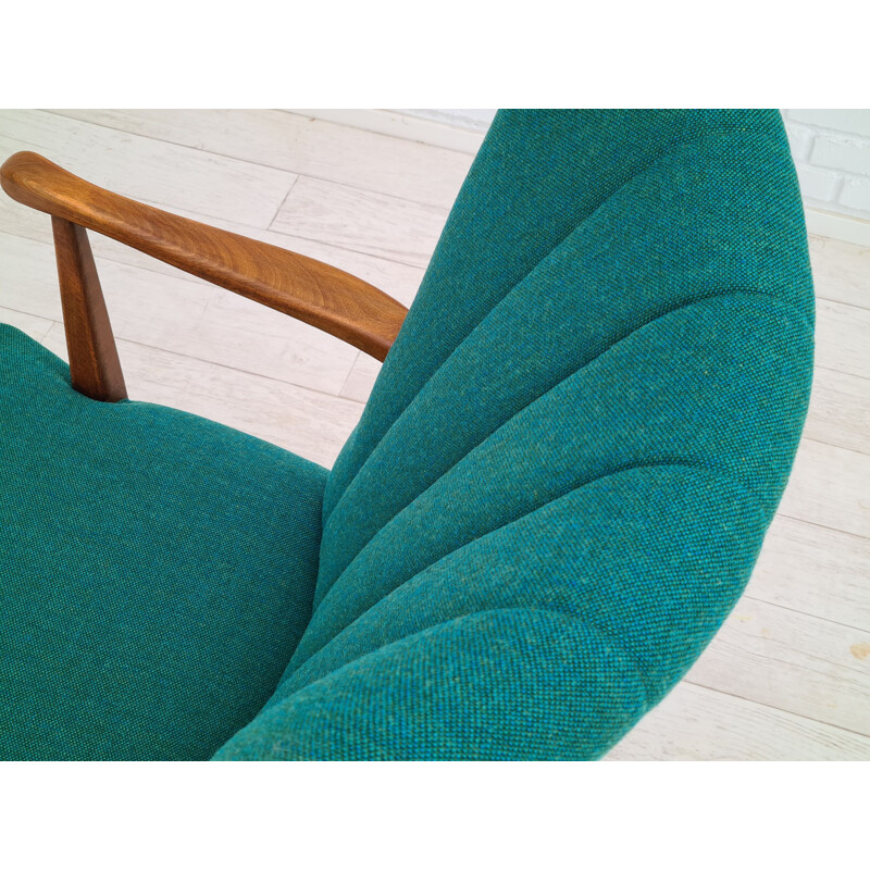 Vintage armchair with tilt function furniture fabric, Danish 1960s