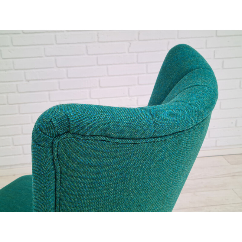 Vintage armchair with tilt function furniture fabric, Danish 1960s