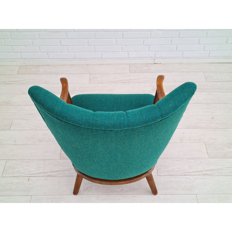 Vintage armchair with tilt function furniture fabric, Danish 1960s