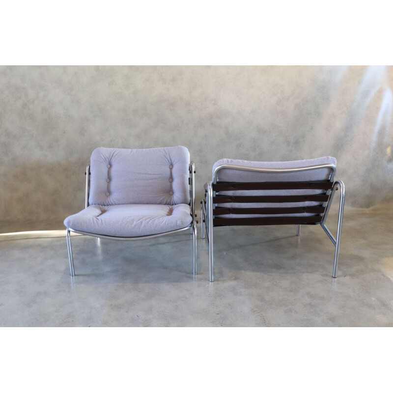 Pair of vintage Kyoto Armchairs By Martin Visser for T Spectrum, Japan 1960s