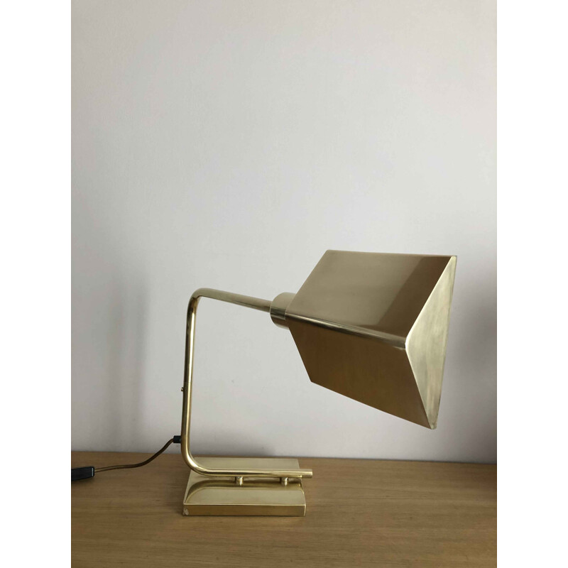 Vintage brass desk lamp, Italian 1980s