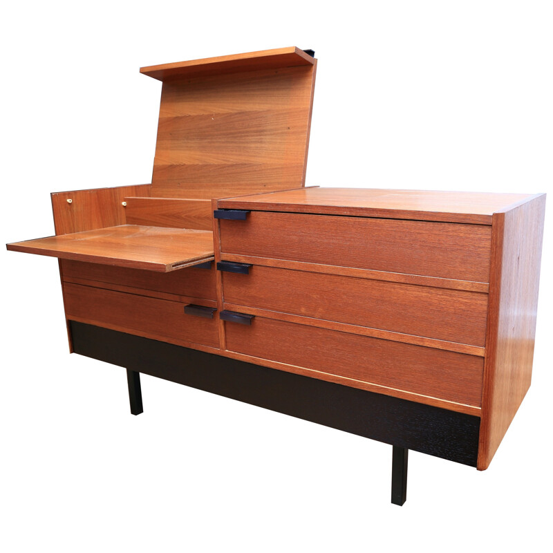 Vintage two-tone teak dressing table - 1950s